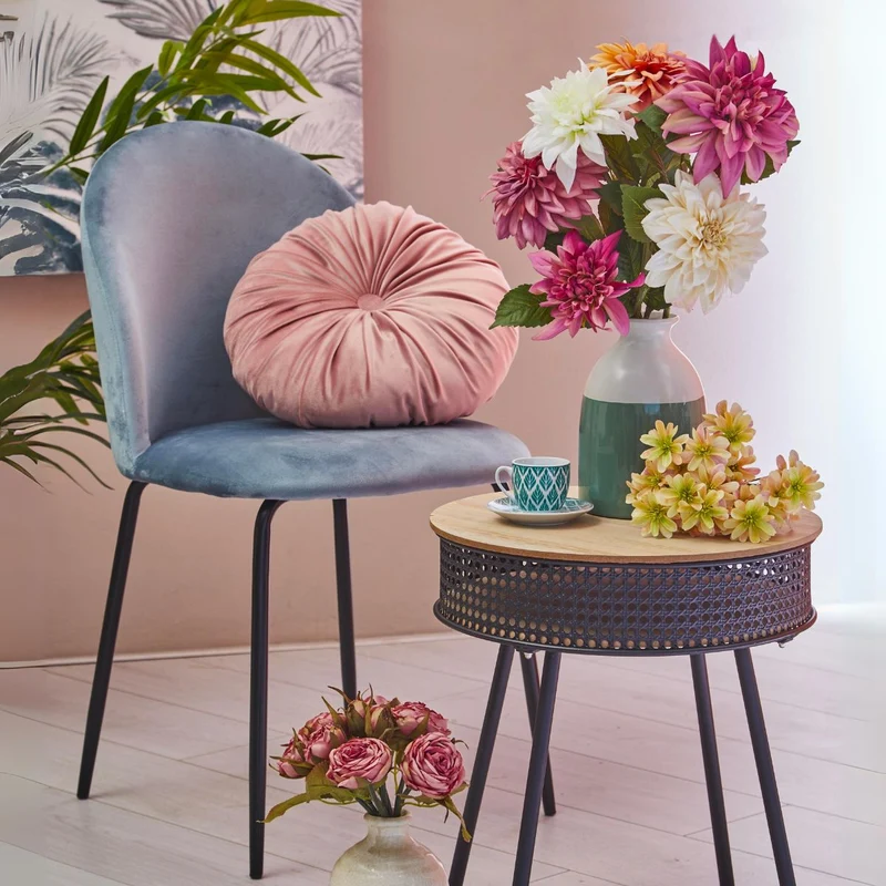 Set of 4 Dining Room or Living Room Fabric Armchairs