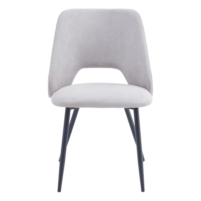 Set of 4 Dining or Living Room Chairs with Padded Fabric Seat and Backrest