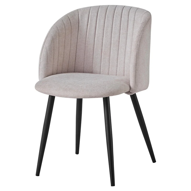Set of 2 Dining or Living Room Chairs Armchair with Fabric Backrest