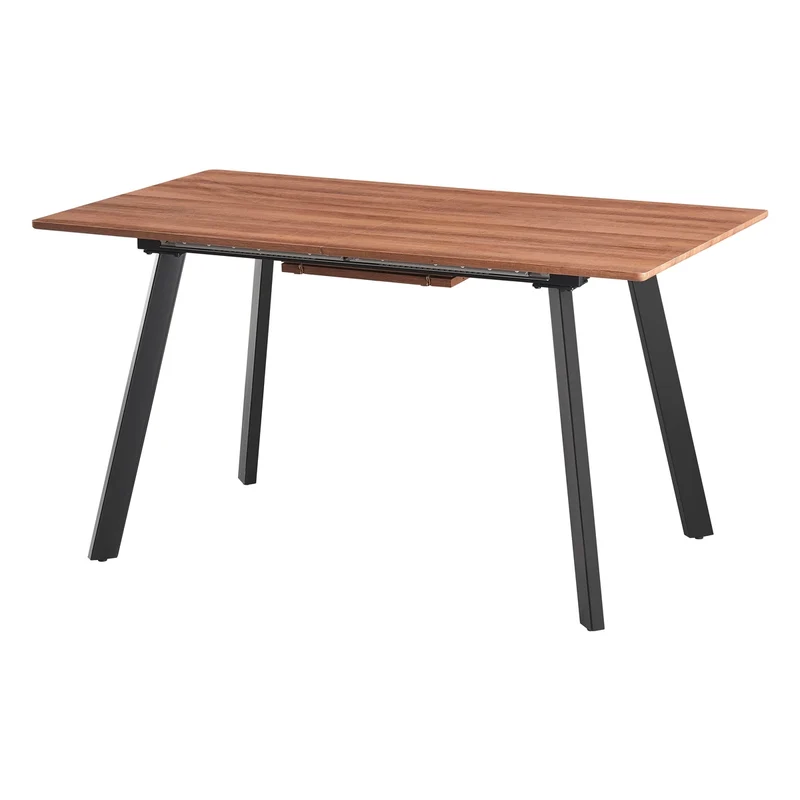 Extendable Dining Table, Natural Wood or Concrete Effect Top 140/180 cm