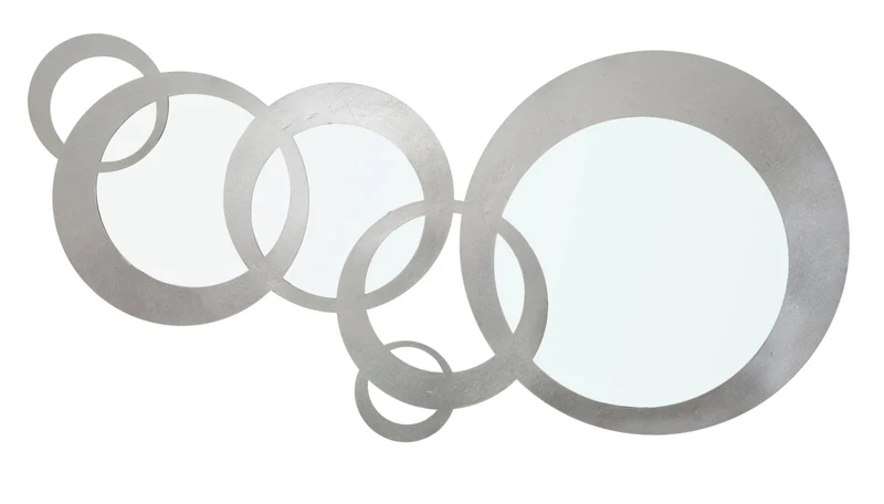 Specchio Celtic 119x1,5x58 cm in Ferro e MDF Argento