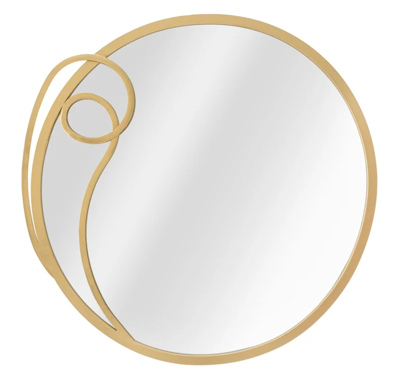Specchio Warsaw 72x3x71 cm in Ferro e MDF Oro