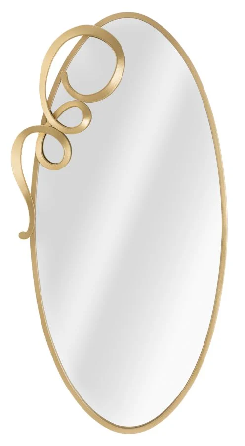 Specchio Elite 62x4x122 cm in Ferro e MDF Oro