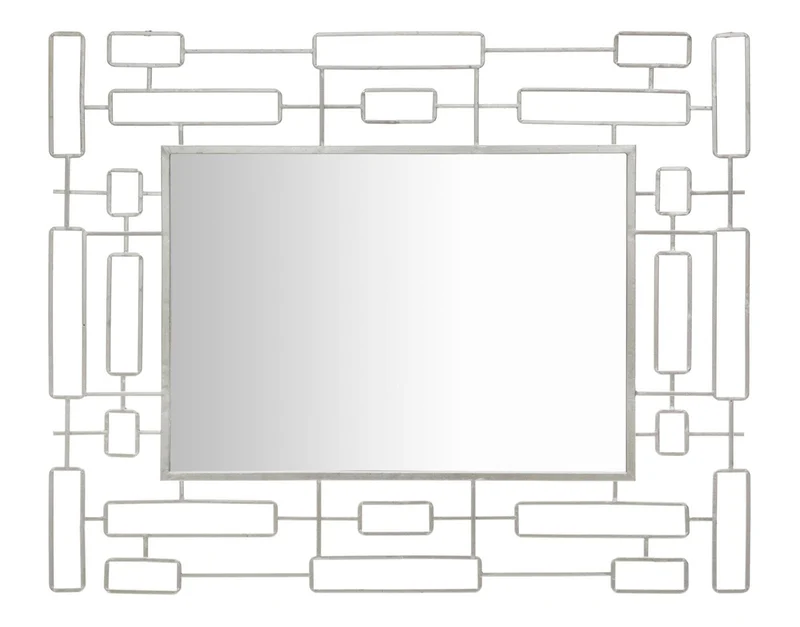 Specchio Ice 80x2,5x100 cm in Ferro Argento