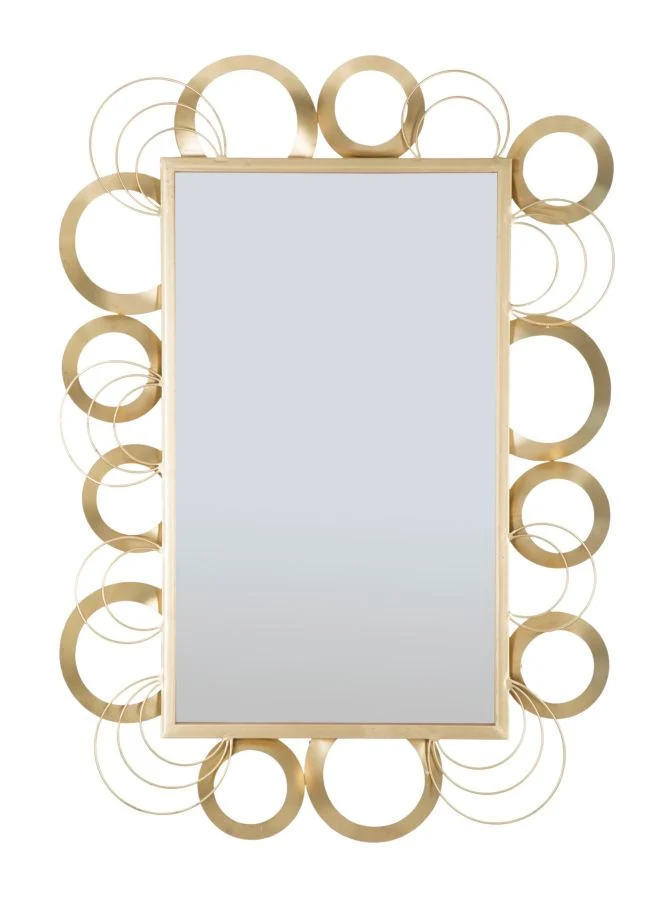 Specchio Globe 76,5x3x108 cm in Ferro Oro