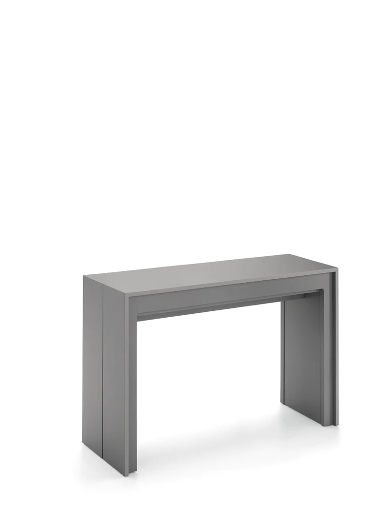 Consolle Allungabile Segmenta 110x42,5/246,5x78 cm in MDF Laccato Grigio Opaco