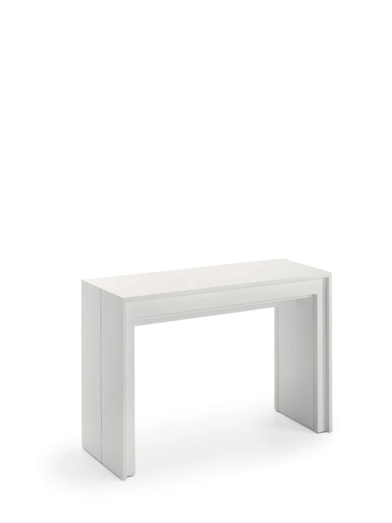 Consolle Allungabile Segmenta 110x42,5/246,5x78 cm in MDF Laccato Bianco Opaco