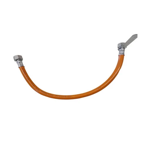 Flessibile gas ff in gomma con chiavetta 30 bar cm 100