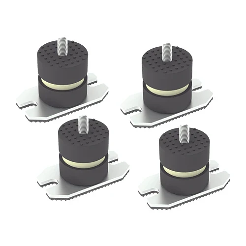 4 pz antivibranti a pavimento con piastra hxl 40x40 mm m8x22