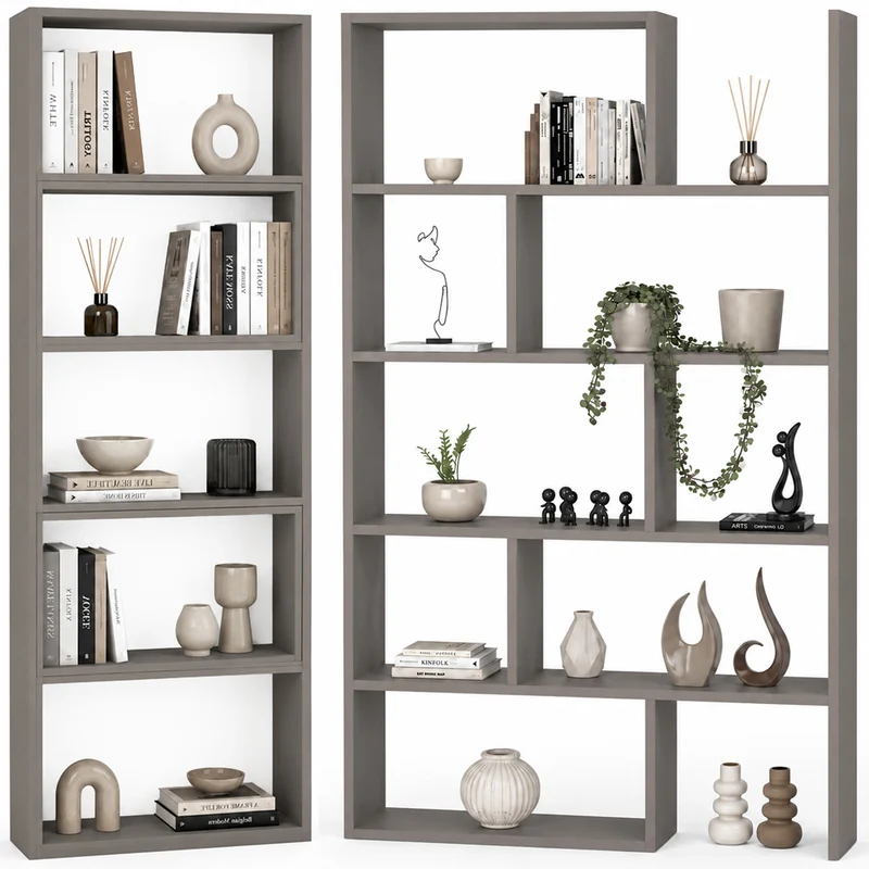 Libreria Modulare Apribile 72x22x200 cm Scaffale Libri Componibile in Legno