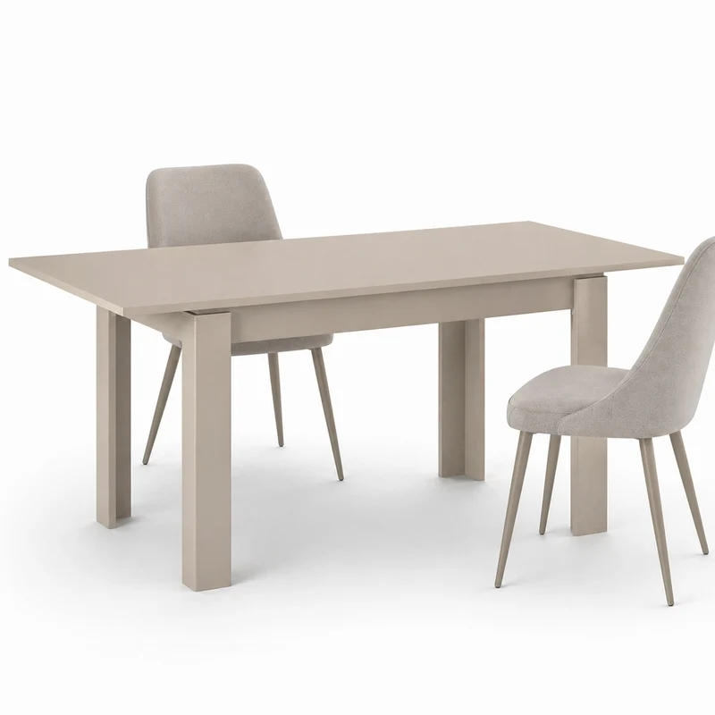 Tavolo da Pranzo Allungabile 120-170x80 cm Rettangolare in Legno Sabbia