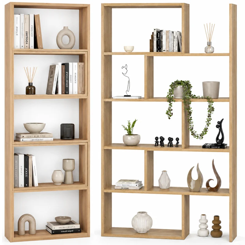 Libreria Modulare Apribile 72x22x200 cm Scaffale Libri Componibile in Legno Quercia