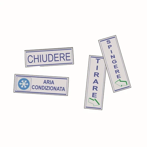 Etichetta adesiva segnaletica cm 15 x 5 tirare