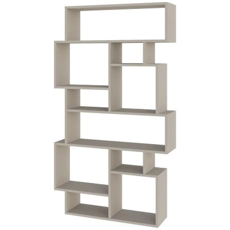 Libreria 168x96x25 cm Design Moderno Scaffale 8 Ripiani in MDF Sabbia