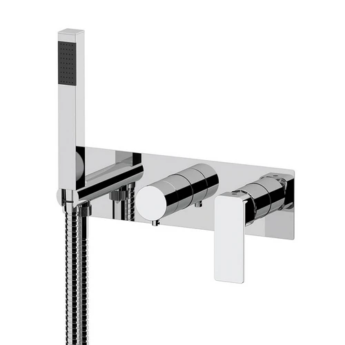 Set miscelatore a incasso a 2 vie vasca doccia linea icon cromo