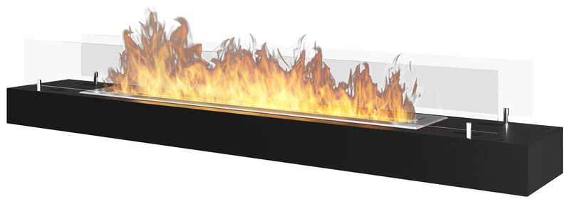 Camino a Bioetanolo da Tavolo 120x19 cm Firebox 1200 Nero Seconda Scelta