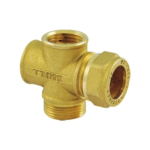 Raccordo a croce per tubo rame per impianti solari 3/4 x 22