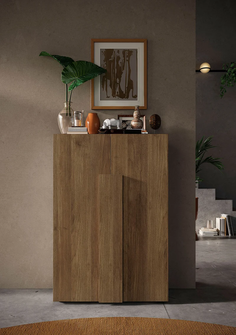 Mobile Multiuso 2 Ante con 5 Ripiani 78x37x116 cm Jupiter Mercure Seconda Scelta