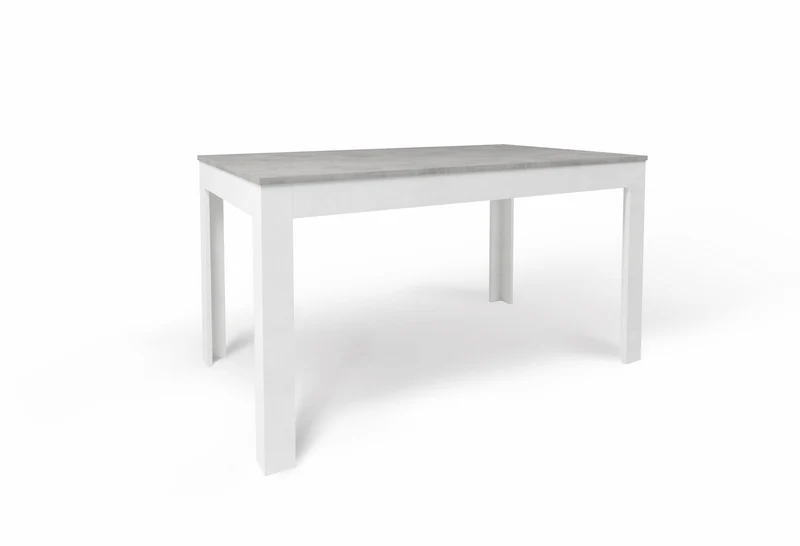 Tavolo Allungabile 140/00x80x75 cm Cemento e Ossido Bianco