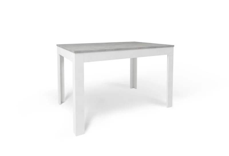 Tavolo Allungabile 120/170x80x75 cm Cemento e Ossido Bianco