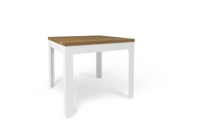 Tavolo Allungabile 90/180x90x75 cm Noce Stelvio e Ossido Bianco