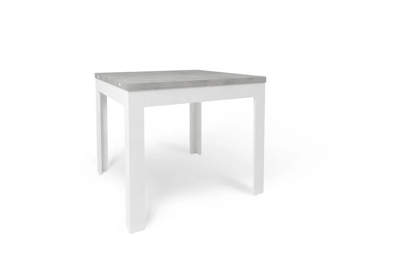 Tavolo Allungabile 90/180x90x75 cm Cemento e Ossido Bianco