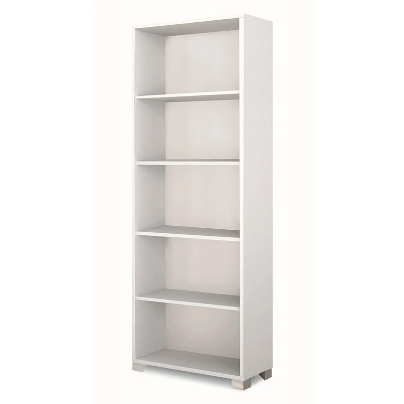 Libreria a Giorno 5 Ripiani 70x29x190 cm Bianco Fiammato