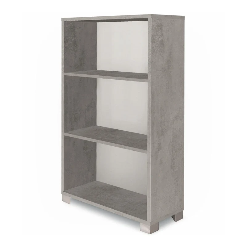 Libreria a Giorno 3 Ripiani 70x29x118 cm Cemento