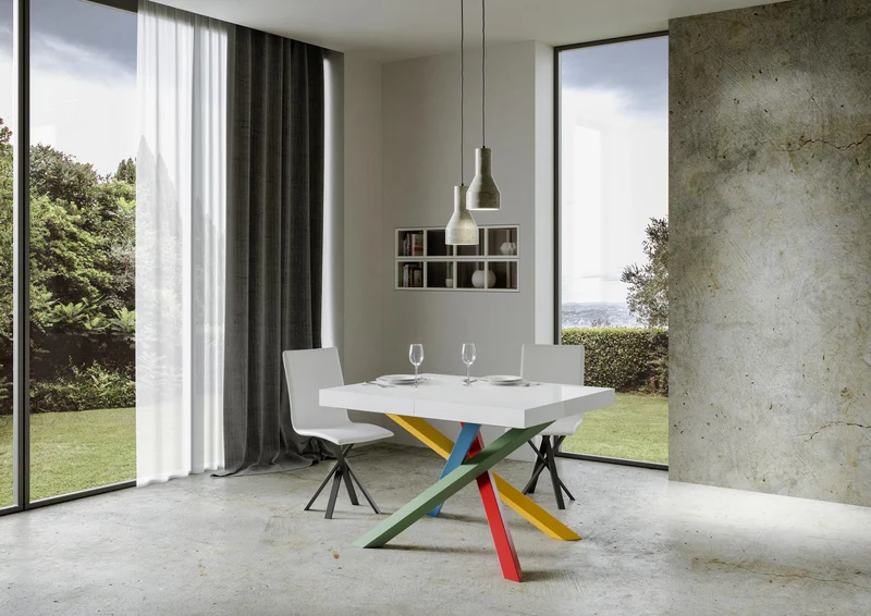 Tavolo Allungabile 130-234x90x77 cm Volantis Bianco Frassino