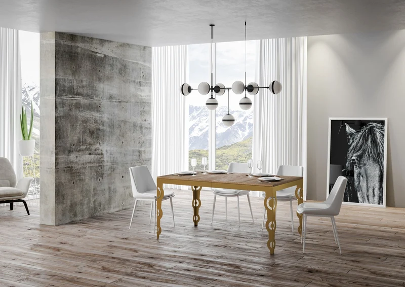 Tavolo Allungabile 160-420x90x77 cm Karamay Evolution Quercia Naturale