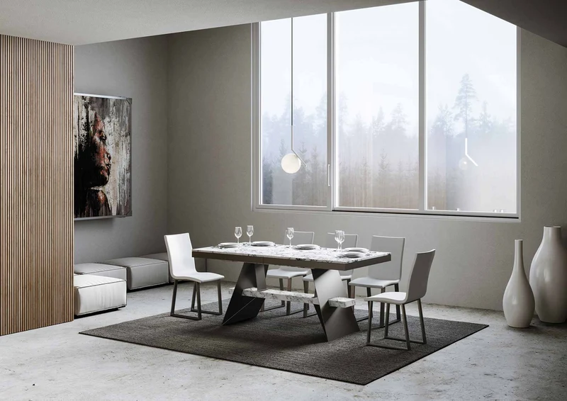 Tavolo Allungabile 160-420x90x77 cm Baita Evolution Marmo
