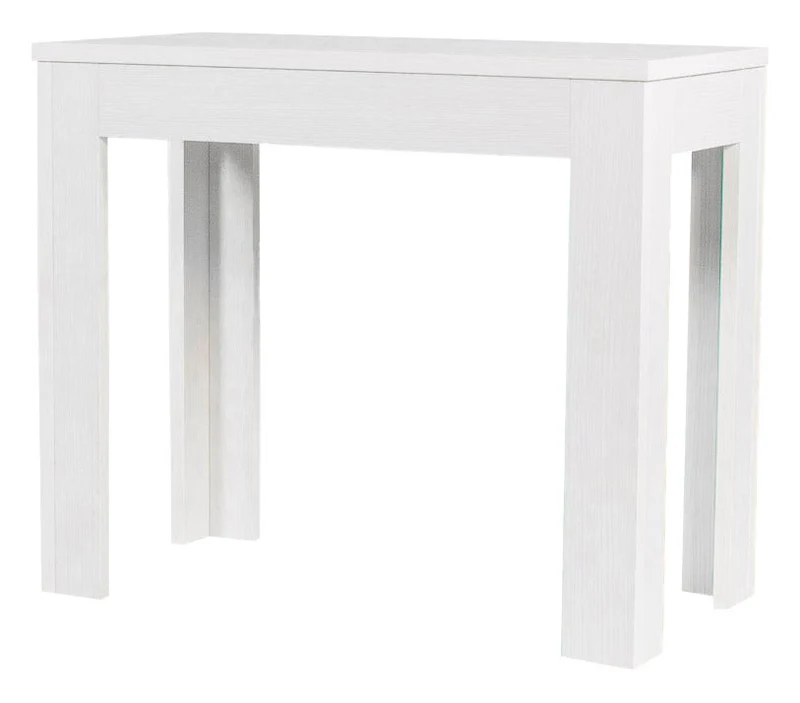Consolle Allungabile in Legno H76,5x47x90/147cm 2 Allunghe Magix Larice Sbiancato Classica
