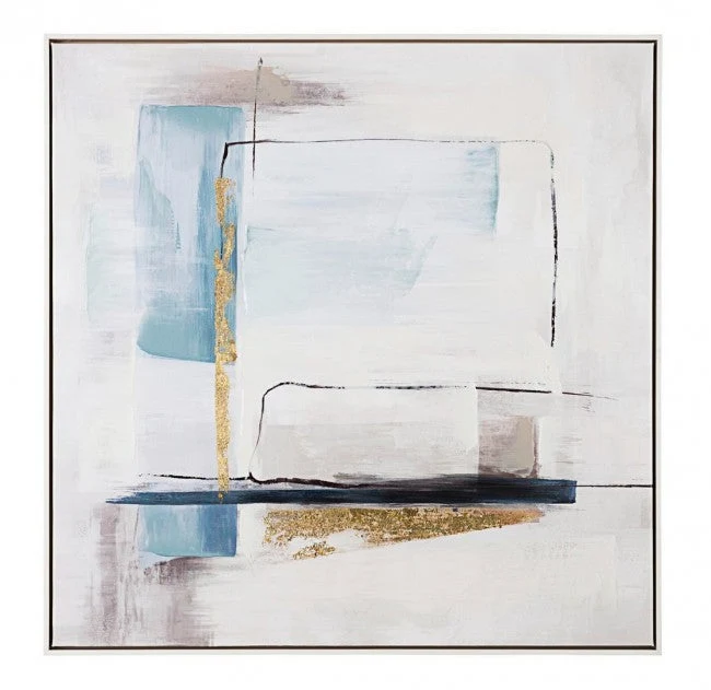 Dipinto Olio con Cornice Crown P2379-4 82.5x82.5 cm in Stampa su Tela Seconda Scelta