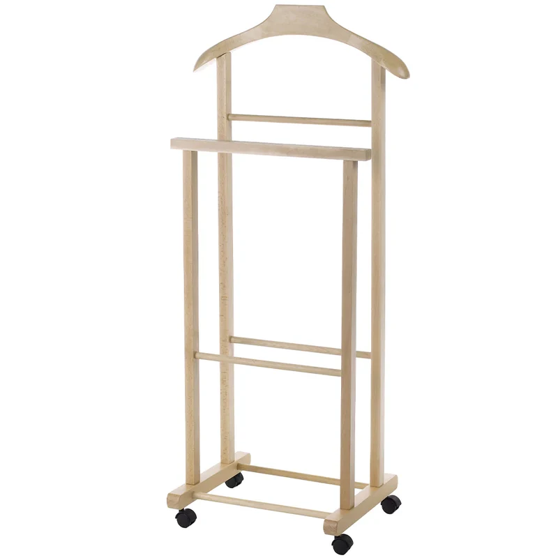 Appendiabiti Indossatore Salvaspazio Ingresso 5x44,5x97,5 cm in Legno di Faggio