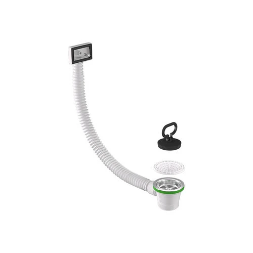 Piletta per lavello cucina con troppo pieno rettangolare diam. 70 x 1 1/2