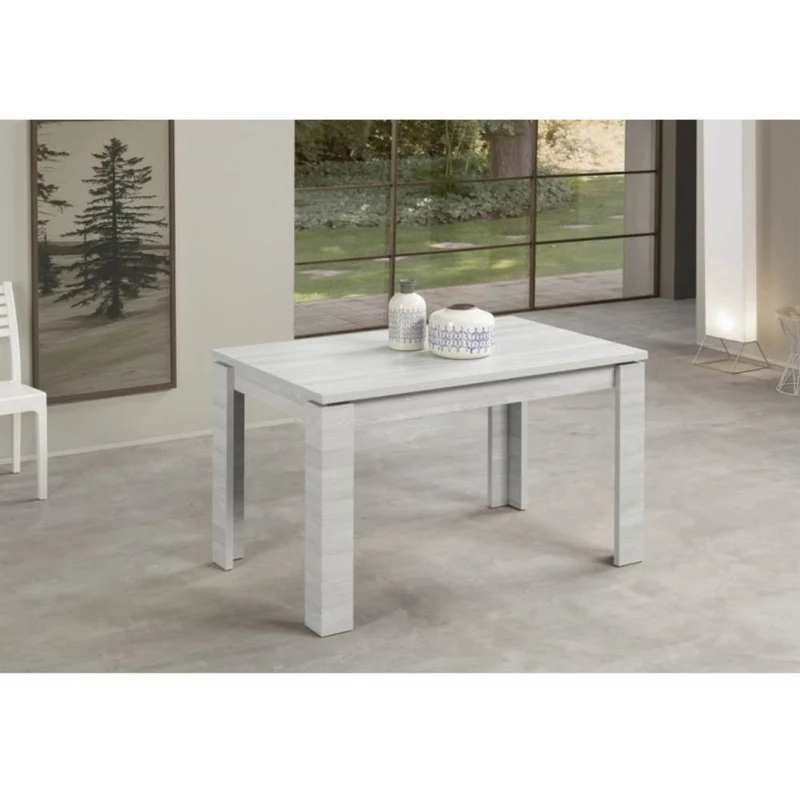 Tavolo allungabile 140/180x80x76 cm Maribor betulla bianco oliva
