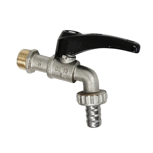 Rubinetto portagomma a sfera leva nera 3/4 dn 20 15 bar/217.5 psi