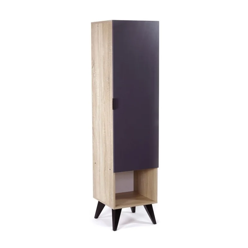 Armadio appendiabiti 45x45x182 cm Lovok rovere nero