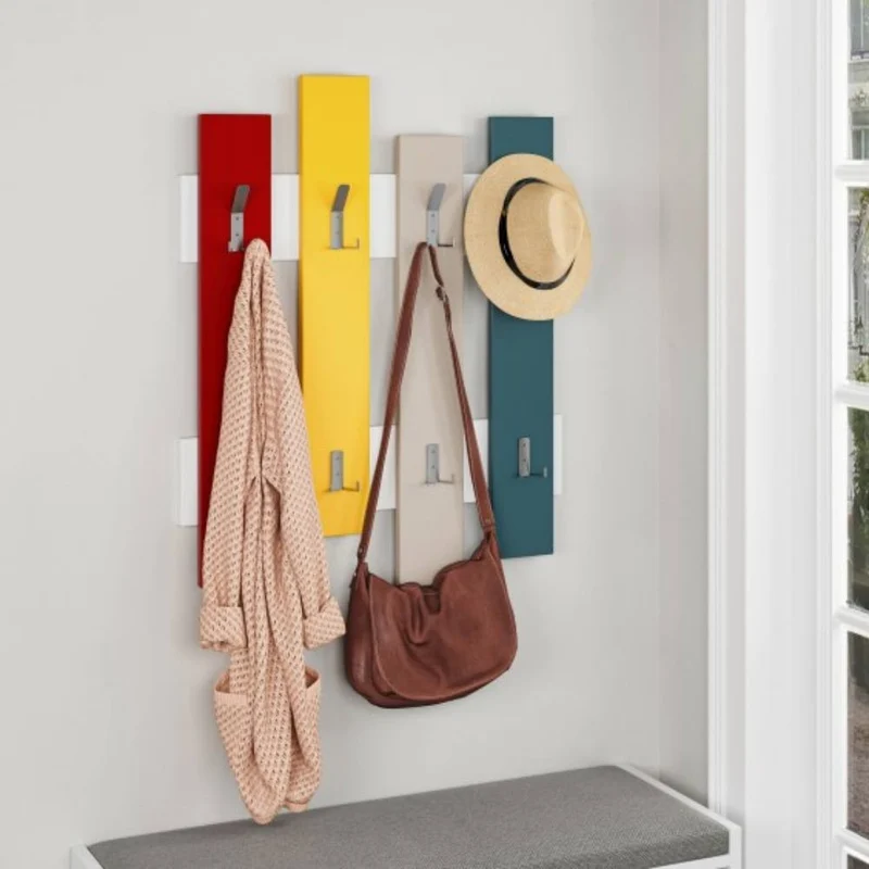 Appendiabiti a Muro 64x81 cm in MDF Wave Multicolore
