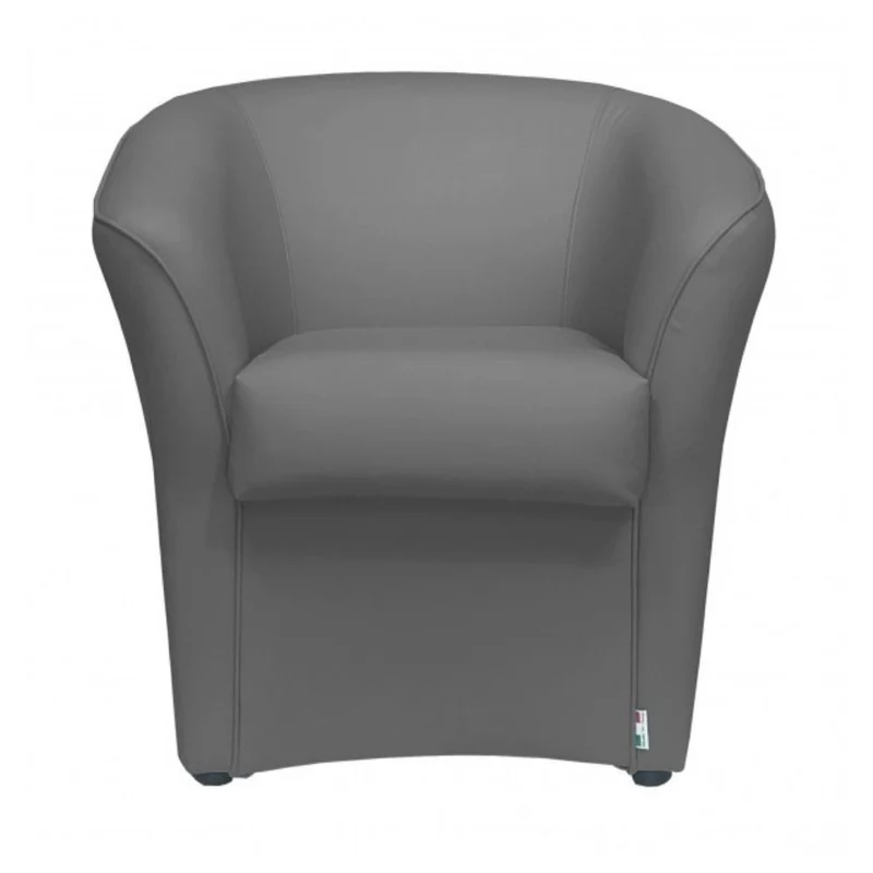 Poltrona Adda 75x66x76 cm in Similpelle grigio