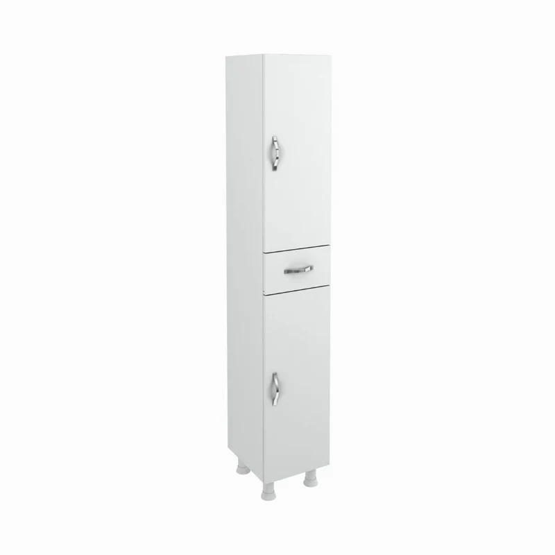 Armadio 175x30x34 cm bianco con ante e cassetto