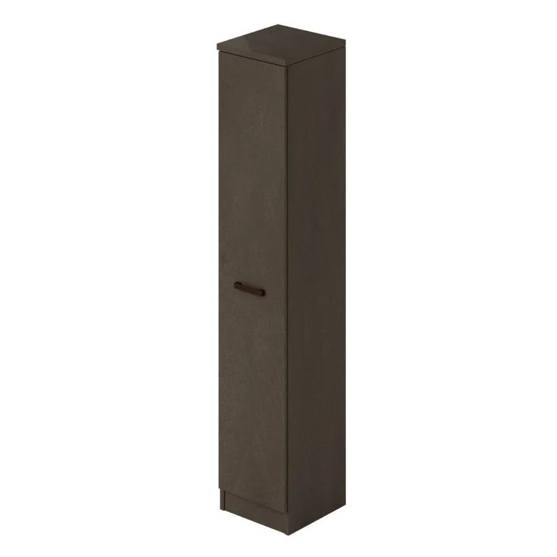 Scarpiera Armadio con anta e ripiani 36x38x182 cm Gabriella fango