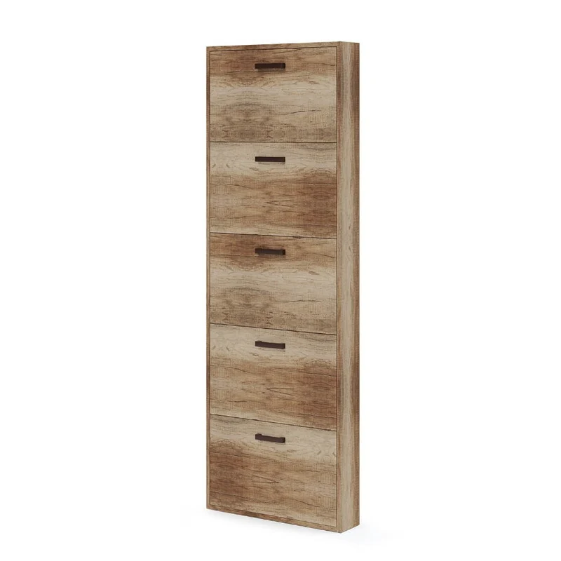 Scarpiera Serena 180x65x15 cm 5 ante noce country