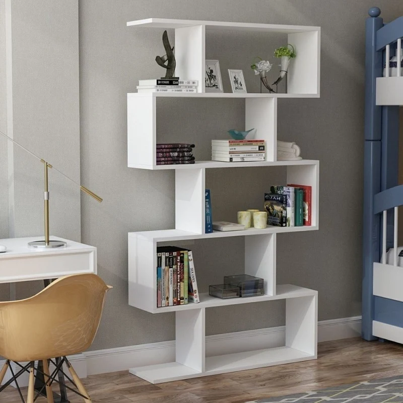 Libreria 90x157h cm 5 ripiani Volans bianca