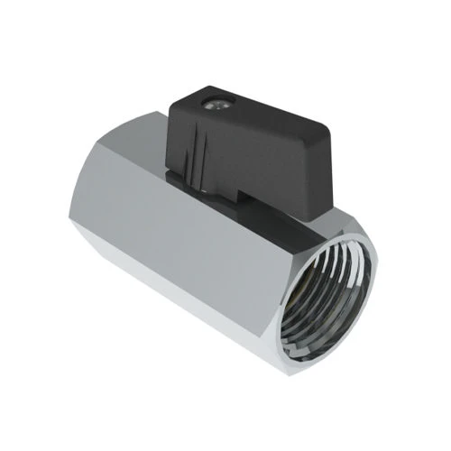 Valvola minisfera ff con leva nera 1/2