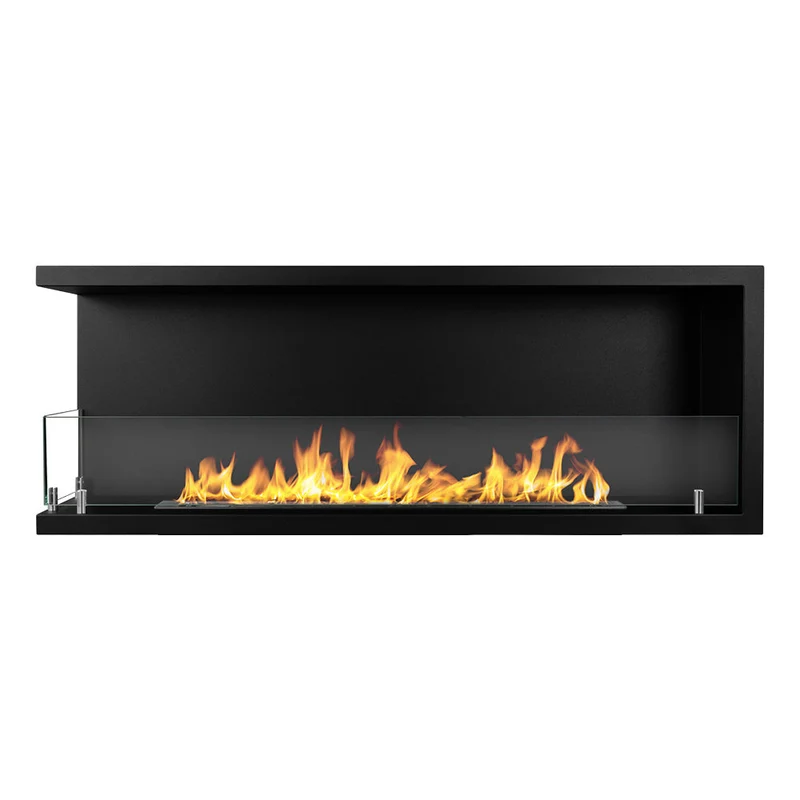 Camino a Bioetanolo da Incasso ad angolo 120x22,4x45 cm Sutri 120 SX Nero econda Scelta