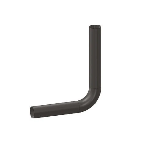Tubo a squadra in ottone d. 32 25x18 nero opaco