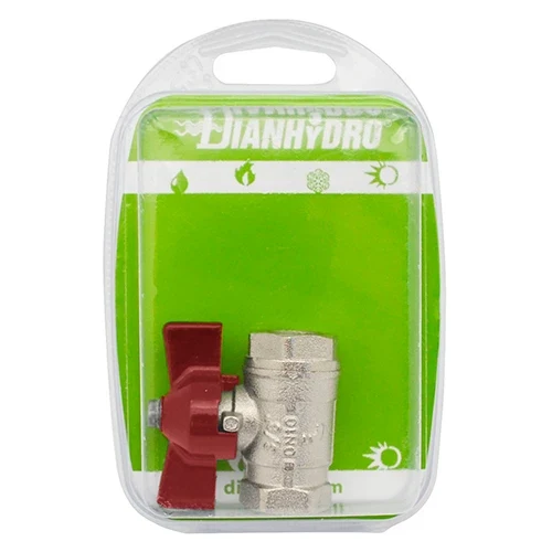 Valvola a sfera ff con farfalla blister 1/2 dn 15 pn 64