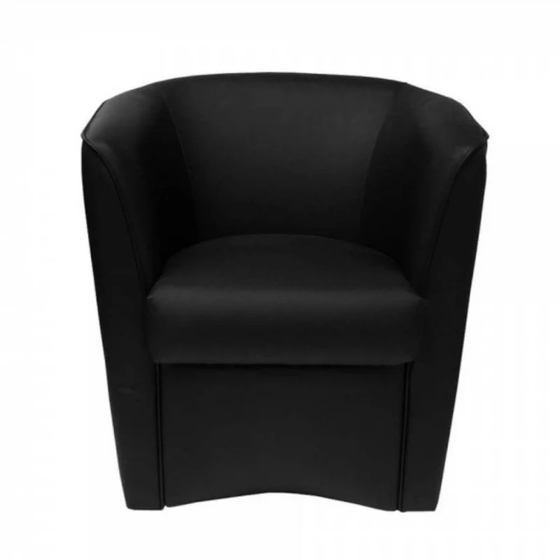 Poltrona Adda 75x66x76 cm in Similpelle nera