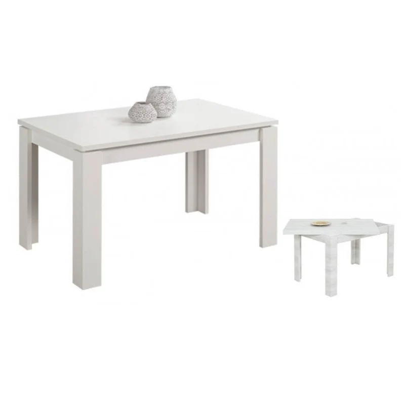 Tavolo allungabile 120/160x80x76 cm Maribor bianco larice